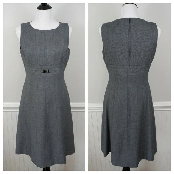 Tahari Dresses & Skirts - Last Chance!! TAHARI ASL Gray Sleeveless A-Line Career Dress